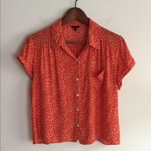 Forever 21 tiny floral vintage style crop blouse